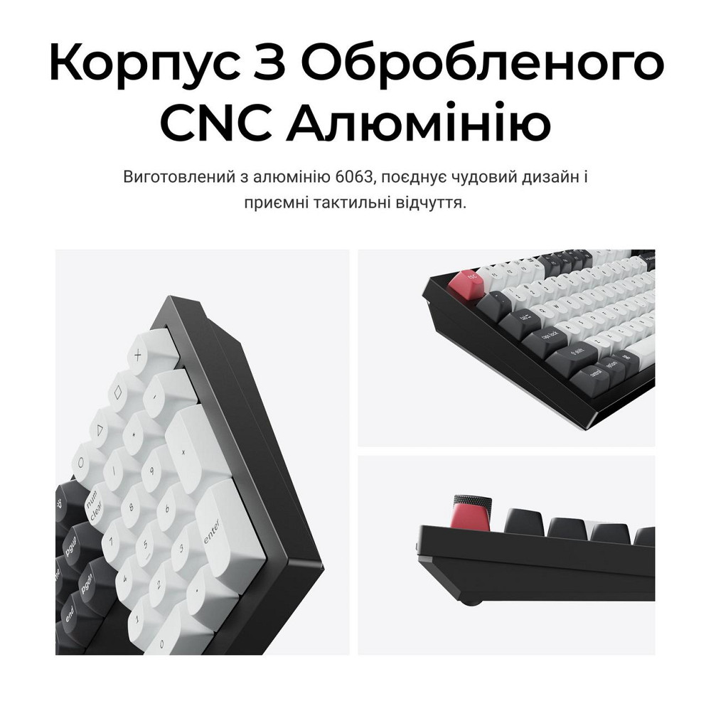 Клавіатура бездротова Keychron Q6 HE Magnetic Switch Black RGB (Q6H-M1-UA) ( 20028 ) Харьков - изображение 11