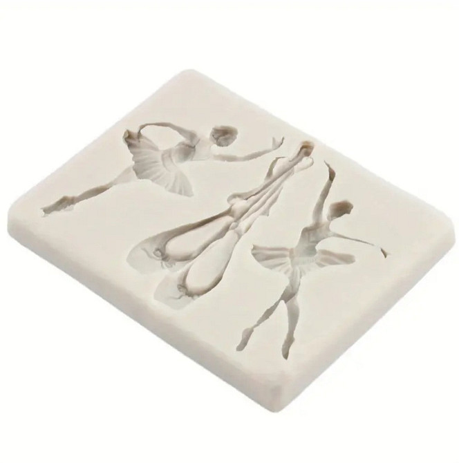 Молд силиконовый Балерины и пуанты 104 на 81 мм серый Киев - изображение 3