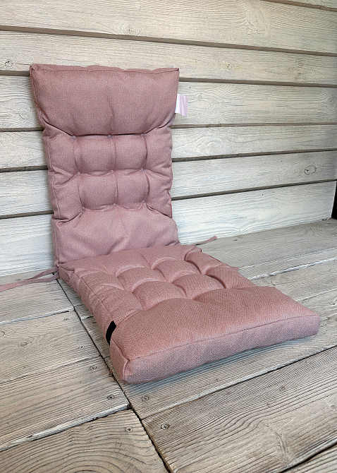 Подушка для стільців (40x120х4 см) подвійна Decorator Мальмо колір пудровий 84-170 Київ - фото 4