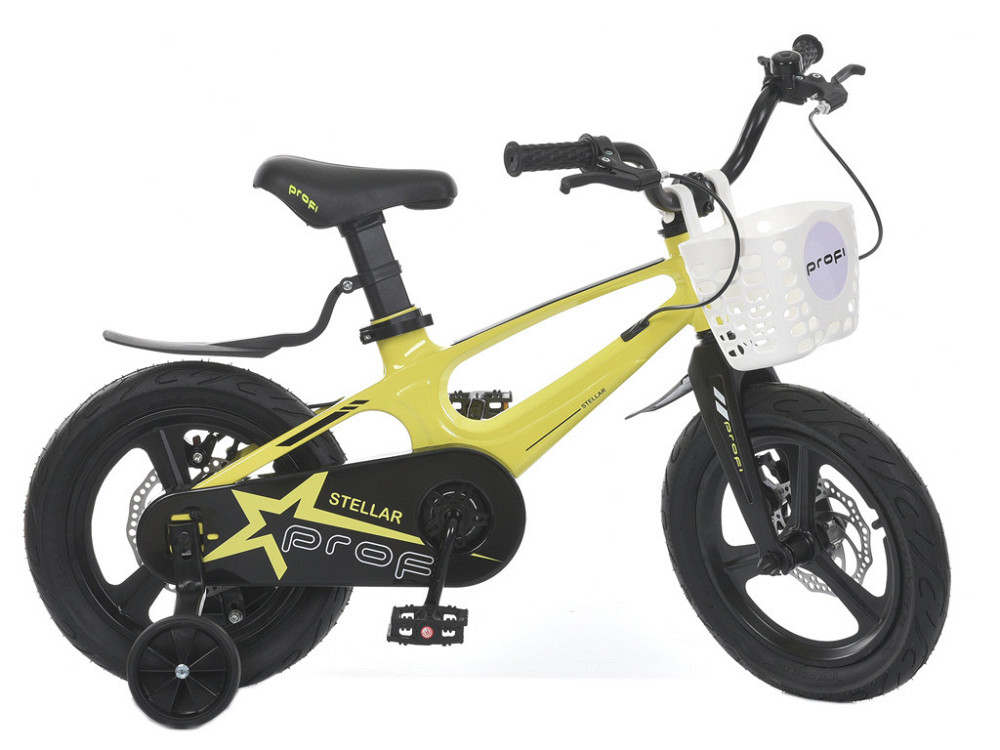 Велосипед дитячий PROFI 14 дюймів STELLAR з бічними колесами магнієва рама та вилка кошик гальма дискові Жовтий (MB 141020-4) Чернигов - изображение 1