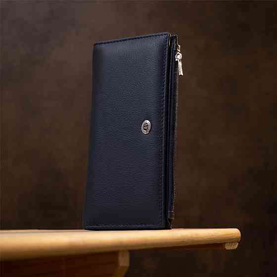 Стильный женский кожаный кошелек ST Leather 19382 Темно-синий Киев