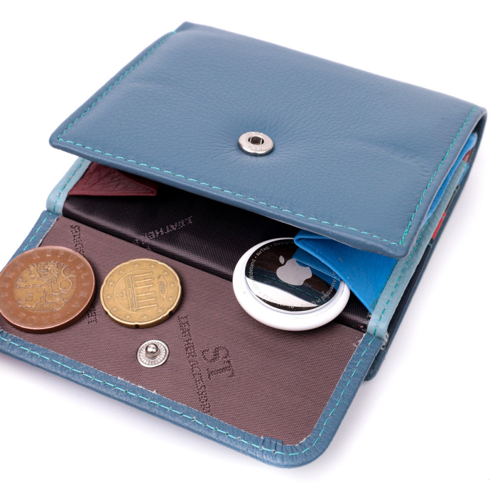 Стильний жіночий гаманець середнього розміру ST Leather 19497 Бірюзовий Київ - фото 7