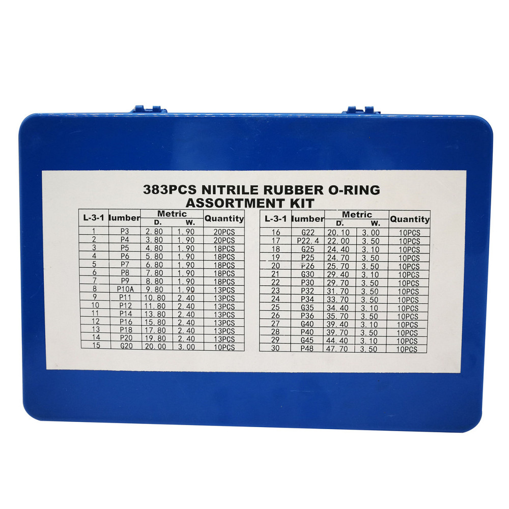 Кільця ущільнювальні в наборі NBR 383 шт. (2.8 - 47.7 мм) Мукачево - фото 6