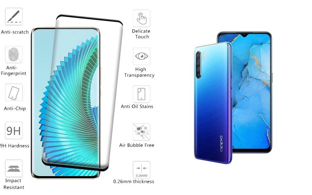 Захисне скло HyperGlass Pro для Oppo Reno3 – максимальна чутливість та захист Київ - фото 2