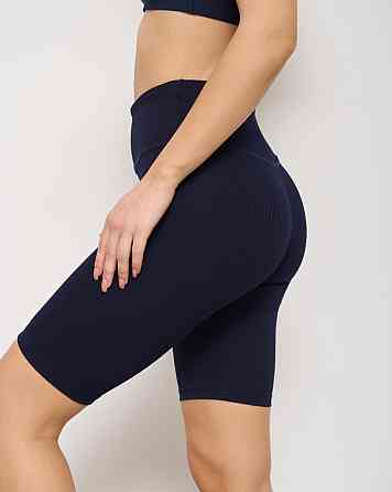 Велосипедки жіночі в рубчик Nicoletta 10075 XL, Темно-сині Київ