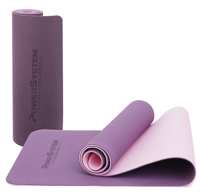 Килимок для йоги та фітнесу Power System PS-4060 TPE Yoga Mat Premium Purple (183х61х0.6) Кам'янське - фото 10
