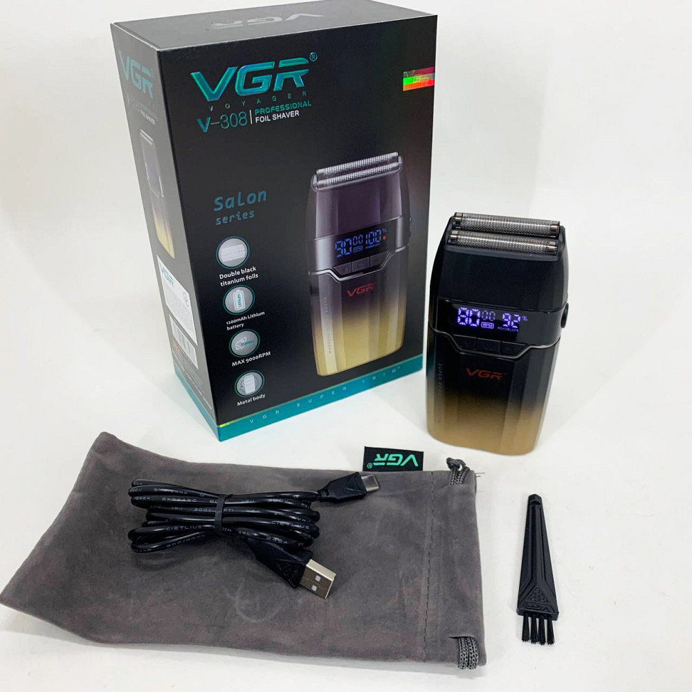 Мужская влагостойкая электробритва VGR V-308, Аккумуляторная машинка для стрижки, Бритвы электрические BH-62 Львов - изображение 6
