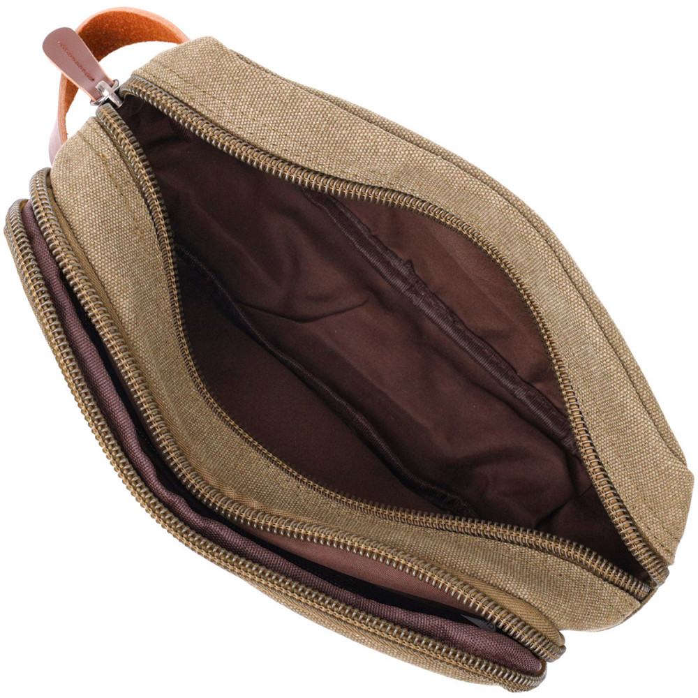 Мужская барсетка на два отделения из качественного текстиля Vintage 22231 Оливковый Киев - изображение 5