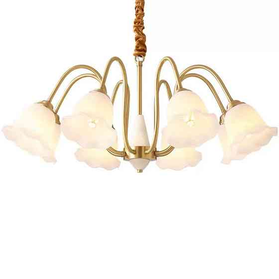 Люстра светодиодная потолочная 5029 Золотистый (8 плафонов) Киев