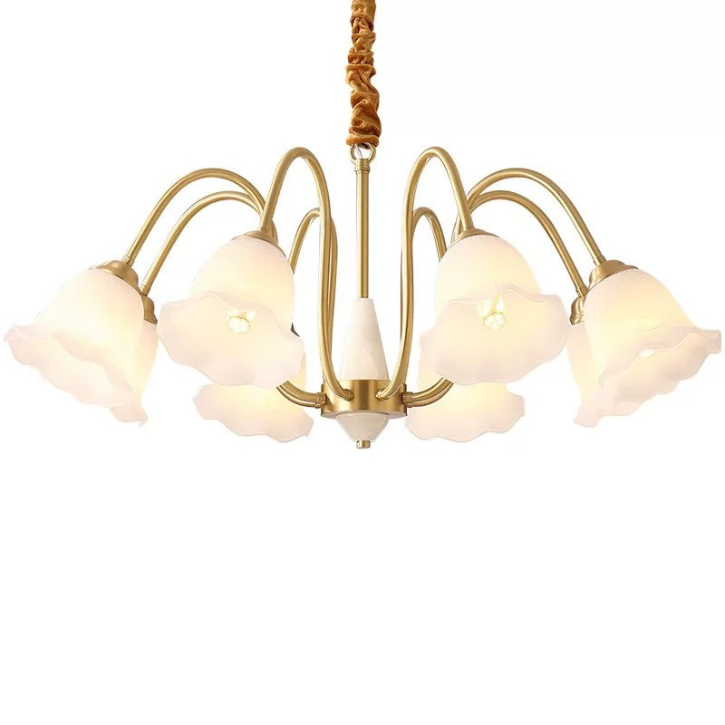 Люстра светодиодная потолочная 5029 Золотистый (8 плафонов) Киев - изображение 1