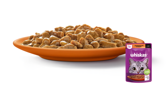 Вологий корм Whiskas (Віскас) консерва для кішок з домашньою птицею в соусі 85 г Вінниця