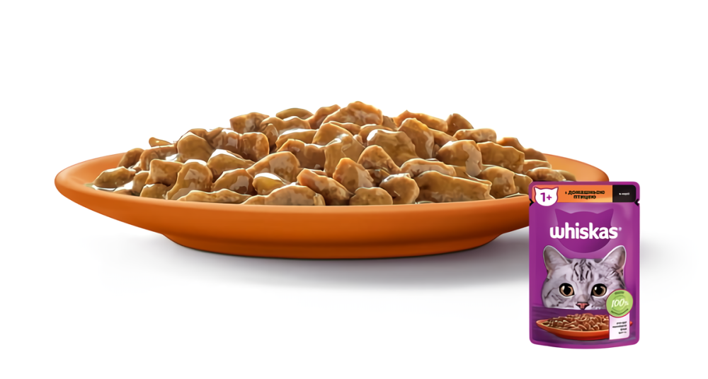 Вологий корм Whiskas (Віскас) консерва для кішок з домашньою птицею в соусі 85 г Вінниця - фото 4