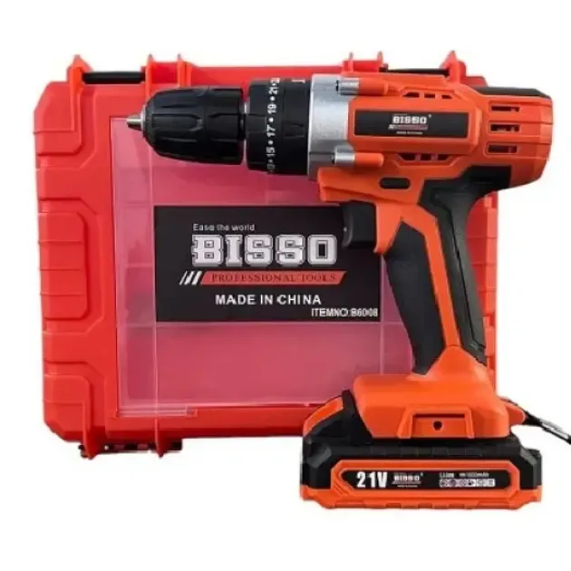Шуруповерт аккумуляторный в чемодане BISSO B6008 21V Коломия - фото 1