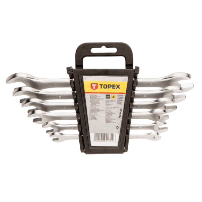 Ключ Topex рожковий, двосторонній, 6 x 22мм, набор 8 шт. (35D656) Вінниця