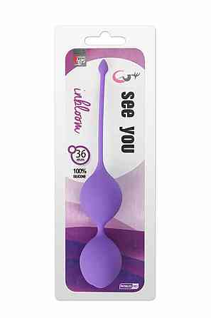 Вагинальные шарики со смещенным центром тяжести DreamToys See You In Bloom фиолетовые Sex Aura Киев