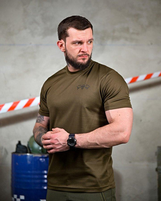 Тактична потовідвідна футболка War Drones oliva ПП7634 Одеса - фото 3