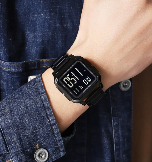 Годинник чоловічий електронний наручний Skmei 2133 Чорний Київ - фото 5