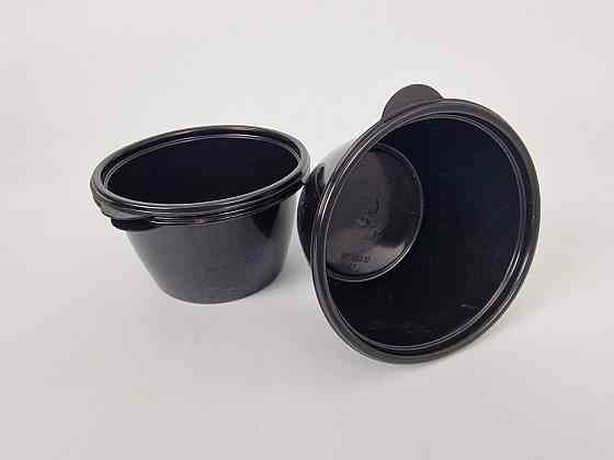 Супниця чорна 750 мл PP (міска) D144 герметичного типу (50 шт.) Харків