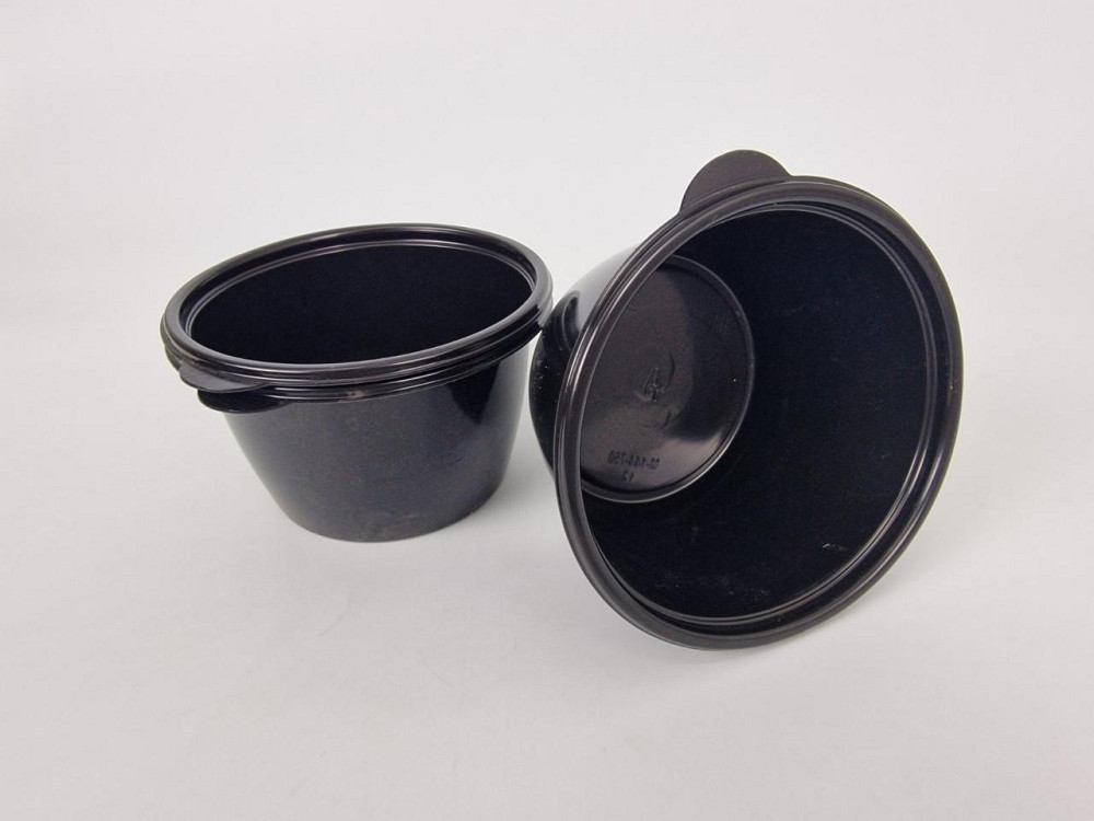 Супниця чорна 750 мл PP (міска) D144 герметичного типу (50 шт.) Харків - фото 2