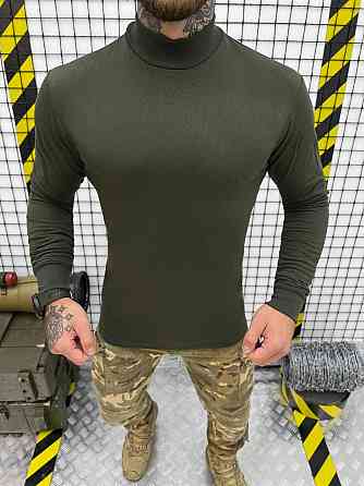 Гольф флисовый мужской теплый хакки олива 52 Одесса