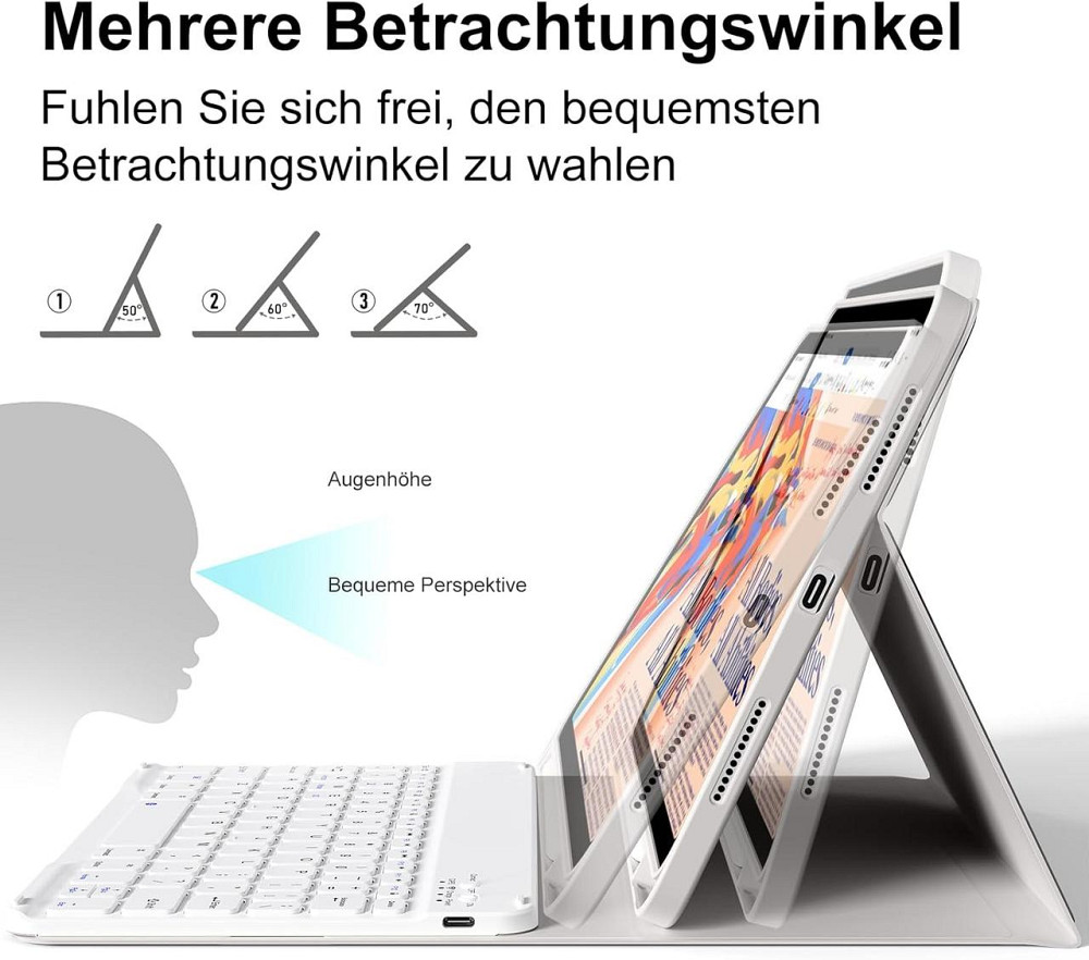 Чохол клавіатура для iPad A16 2025/iPad 10-го покоління (2022) A2696 / A2757 / A2777 із замінною батарейкою Дніпро - фото 4