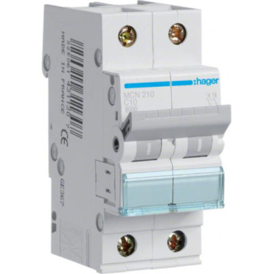Автоматический выключатель Hager 2-п. C 10A (6kA) 2M (A) (MCN210) Винница - изображение 1