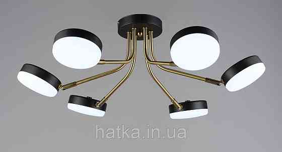 Люстра стельова світлодіодна VALESO N6665/6, LED, 15000LM, Чорний+Мідний Київ