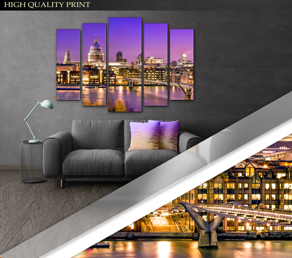 Модульна картина Місто Захід Art-310_5 ( 80х118см ) Київ - фото 3