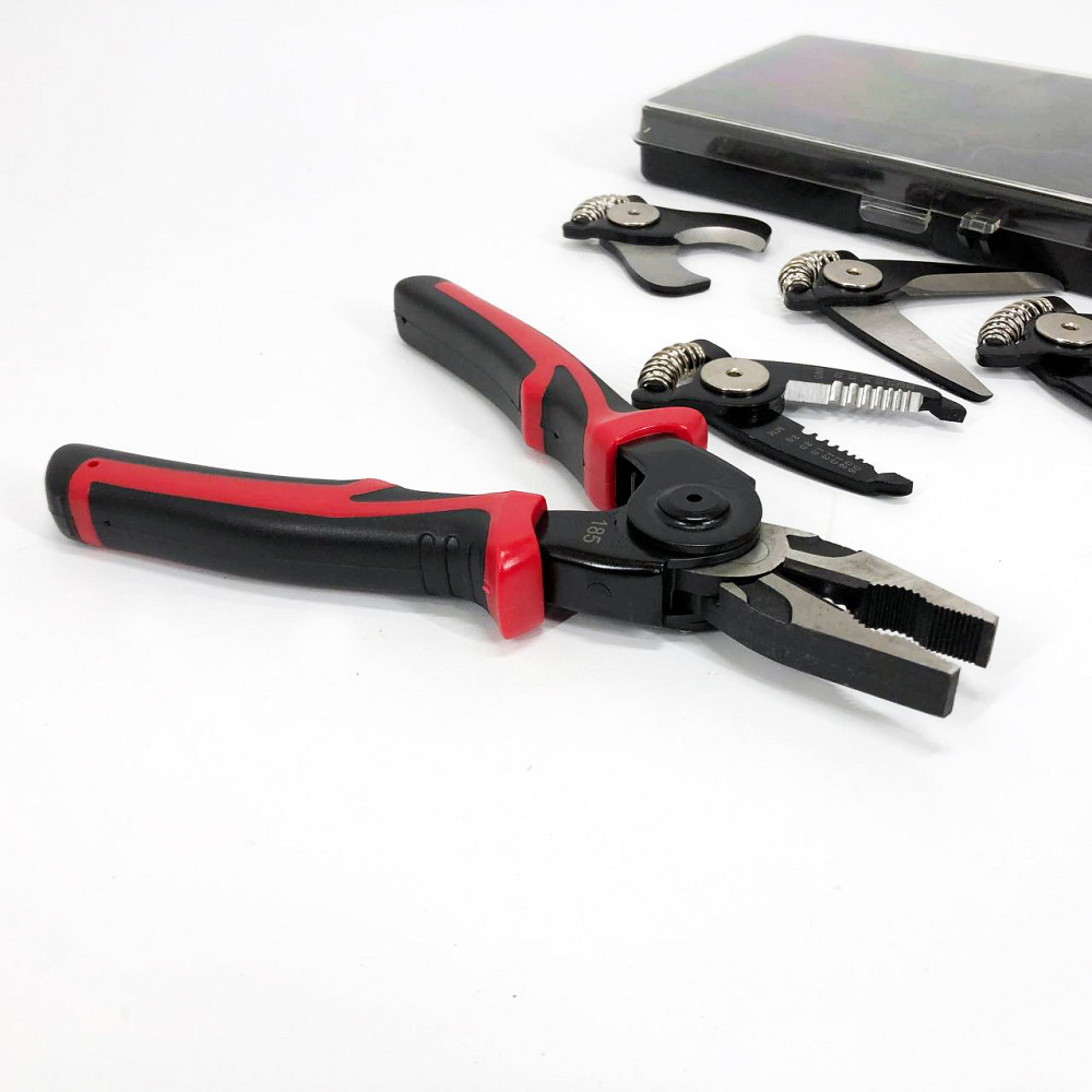 Многофункциональный набор быстросменных инструментов 5 в 1 (плоскогубцы, зачистка изоляции, обжимные щипцы) CG-50 Ивано-Франковск - изображение 9