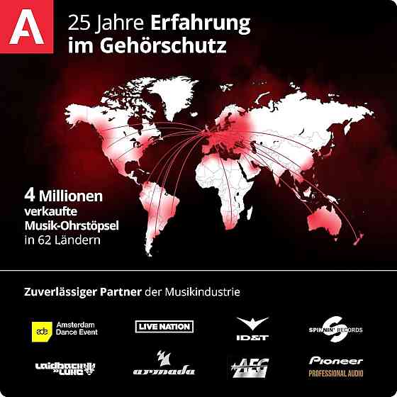 Беруші Alpine Pro для музикантів з трьома фільтрами 16/19/22 дБ пластикові чорні для концертів і студій Київ