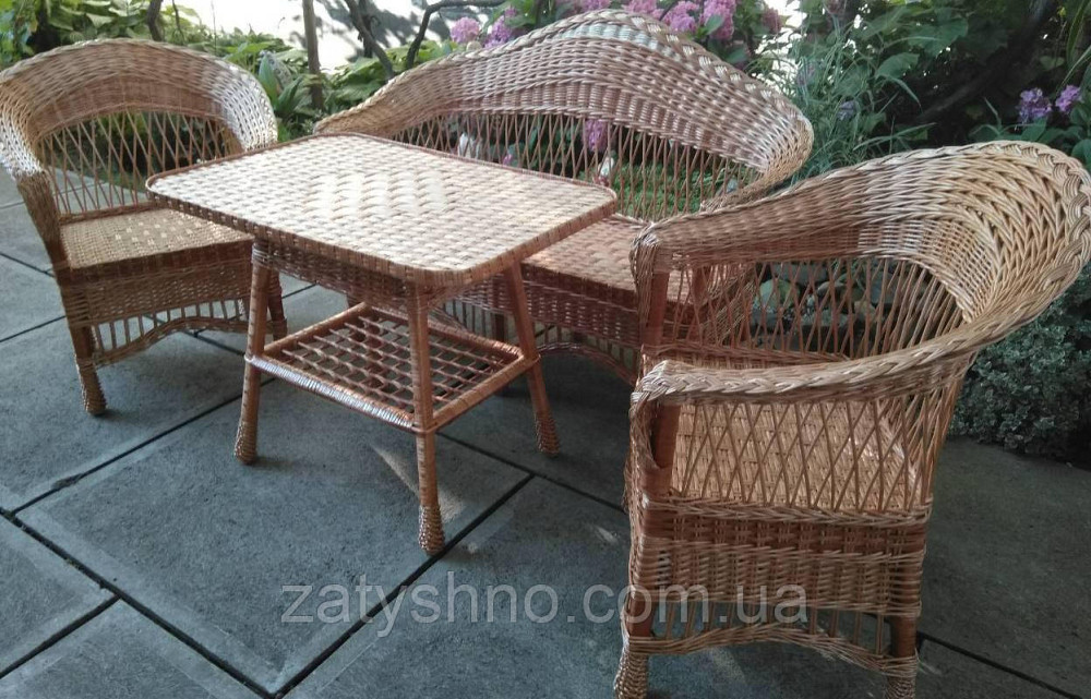 Набір плетених меблів з лози для відпочинку Київ - фото 2