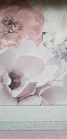 Шпалери вінілові на флізеліні гарячого тиснення Sintra Atmosphere квіти троянди червоні бузкові блакитні 512227 Київ