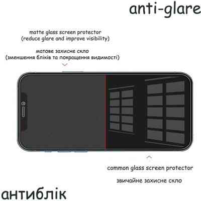 Скло захисне Drobak Matte Glass A+ Apple iPhone 13 Pro (Black) (292943) Вінниця