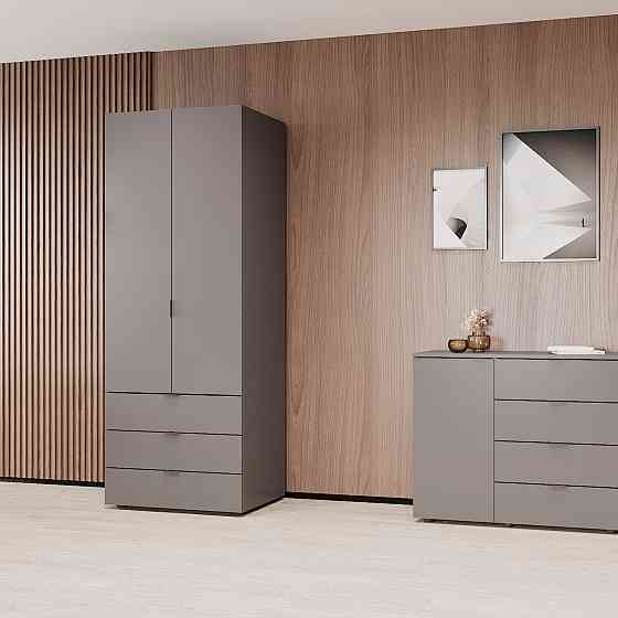 Шкаф распашной для одежды Doros Гелар 77,5х49,5х203,4 см Графит (DRS-011107) Днепр