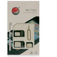 Переходник для SIM карт BAKKU BK-7262 3 в 1, micro-nano, micro-sim, nano-sim, Green Полтава - изображение 1