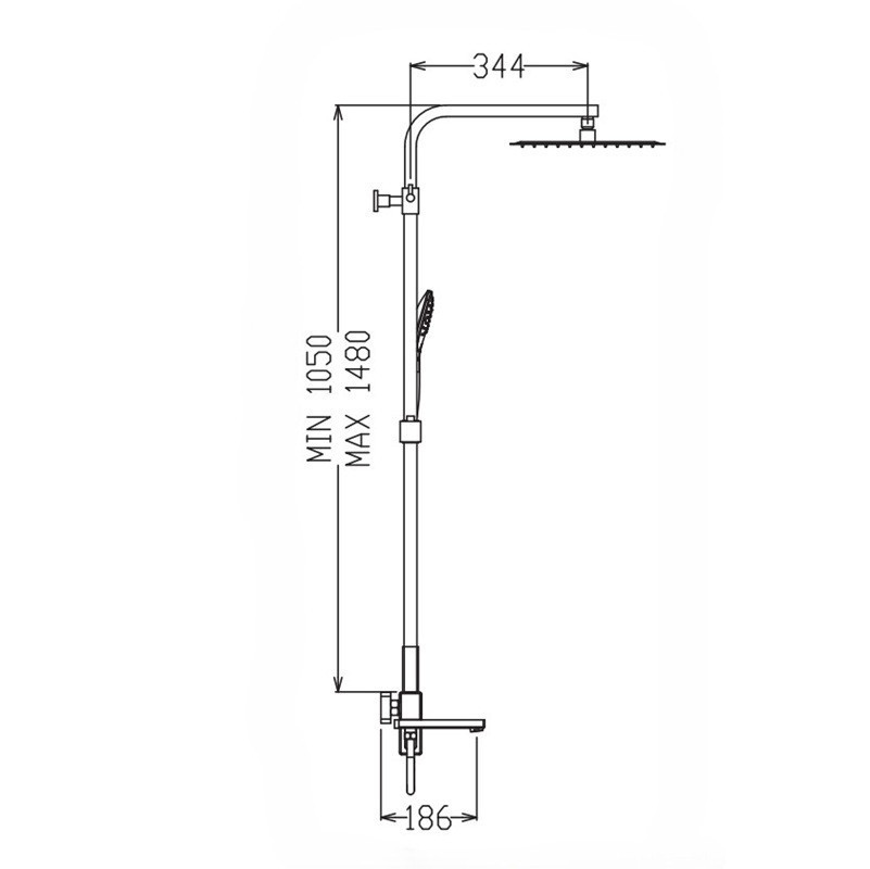 Душова колона зі змішувачем KOER KB-56009-04 3 функціі (Колір хром+білий) (KR5987)   ( 26448 ) Харьков - изображение 2