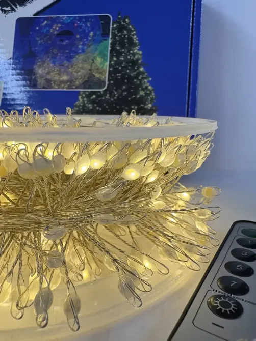 Гірлянда срібний провід таймер пульт ДК режими 6Вт 30м 900LED (теплий білий) BS-LINE-30M900-WW-2 Одеса - фото 3