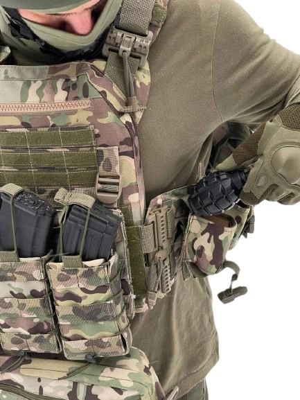 Комплект плитоноска с подсумками и напашником, быстрым сбросом (без плит) Мультикам Винница - изображение 7