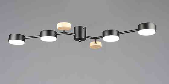 VALESO Люстра стельова світлодіодна VALESO N6713/4 GX53 Чорний + Дерево N6713/4 Коломыя