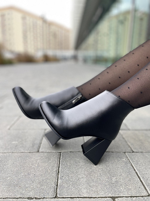 Nivelle Жіночі черевики NIVELLE чорні натуральна шкіра висота 10см каблук 8см 35р. (8016/8018-8 Коломыя - изображение 6