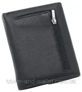 Маленький женский кожаный кошелек под карточки бордоввого цвета ST Leather 2047A Черный Киев - изображение 4