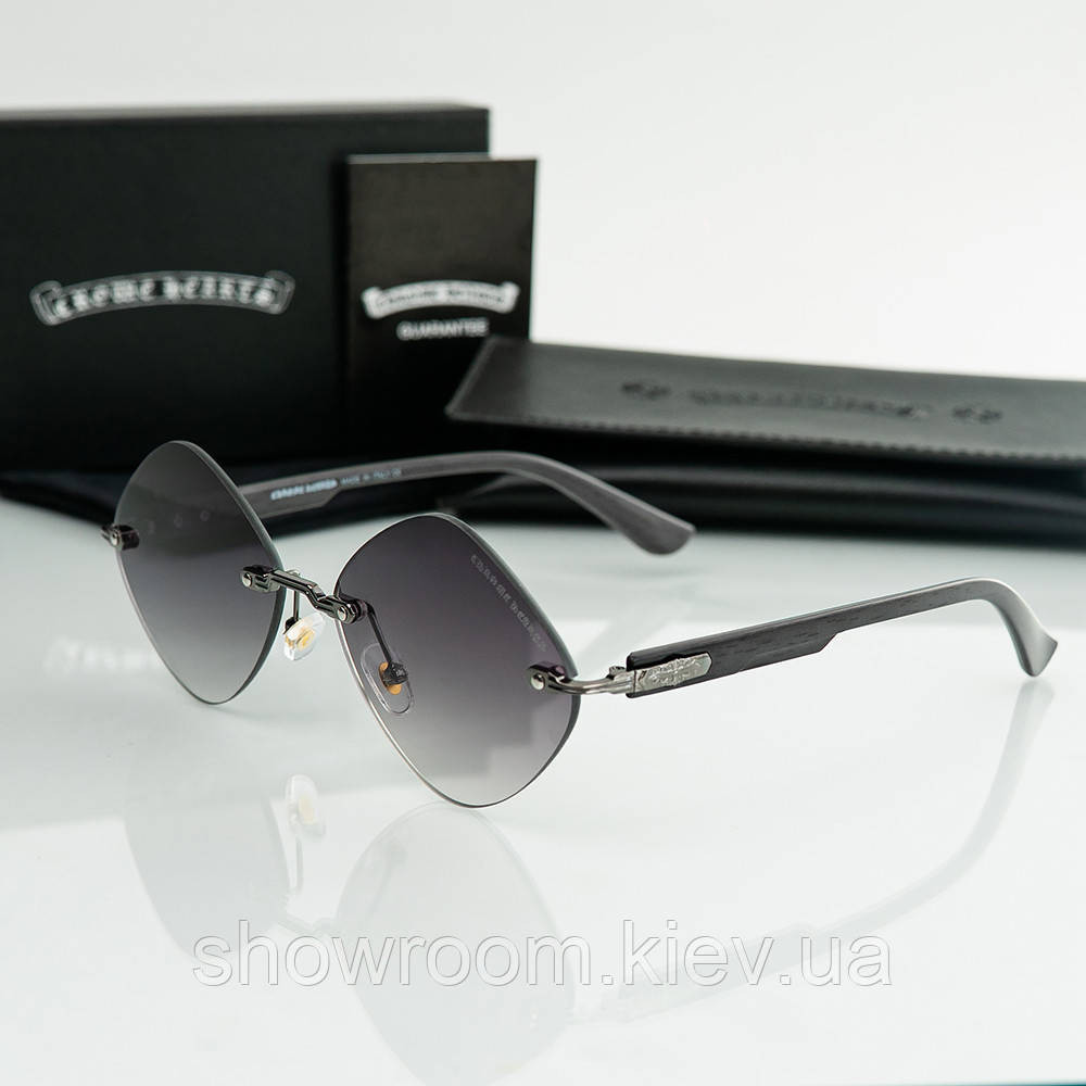 Жіночі брендові окуляри Chrome Hearts (20870) grey Київ - фото 1