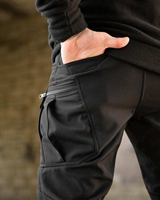 Зимові тактичні штани софтшел REVISION чорні ПП7968 Одеса - фото 6