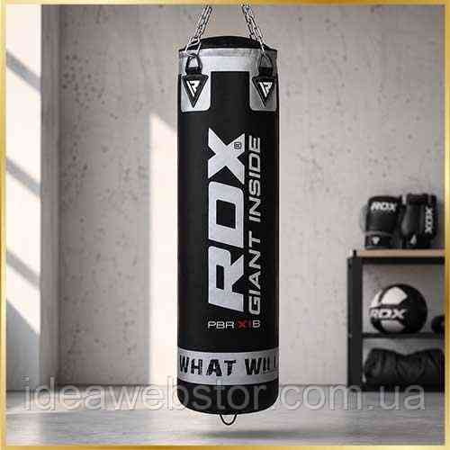 Груша боксерська RDX Leather Black 1,4 м 45-55 кг професійний мішок для боксу та єдиноборств Київ