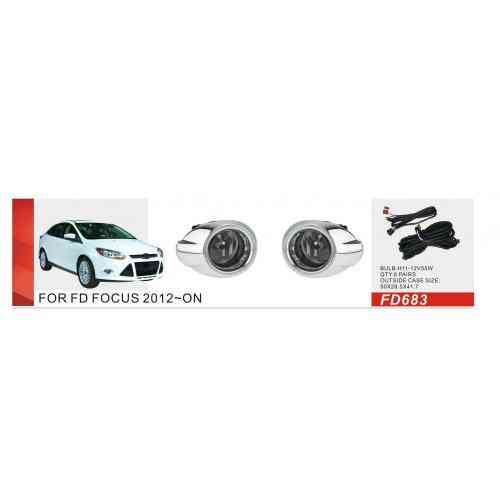 Дополнительные фары Ford Focus 2012-2013 FD-683 с H11 12V 55W и электропроводкой Харьков