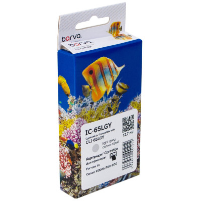 Картридж Barva Canon CLI-65LGY (4222C001) 140sh, light gray (IC-65LGY) Вінниця - фото 1