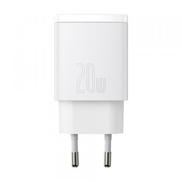 Зарядний пристрій 2xUSB 20W (USB-C+USB-A) Білий Baseus (CCXJ-B02) Киев - изображение 2
