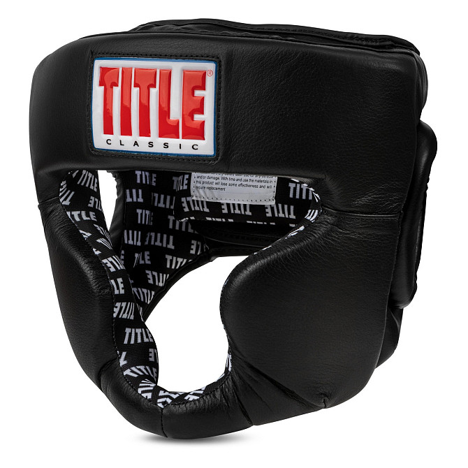 Боксерський шолом TITLE Classic Full Coverage Training Headgear 2.0 Black L (капа в комплекті) Кам'янське - фото 2
