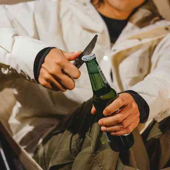 Туристический набор (ложка, вилка, нож) Naturehike CNH22CJ017 из титана с мешочком (Серый) Винница