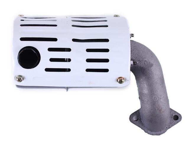 Глушитель с коленом  на дизельный двигатель 195N, под 2 отверстия Мукачево - изображение 3